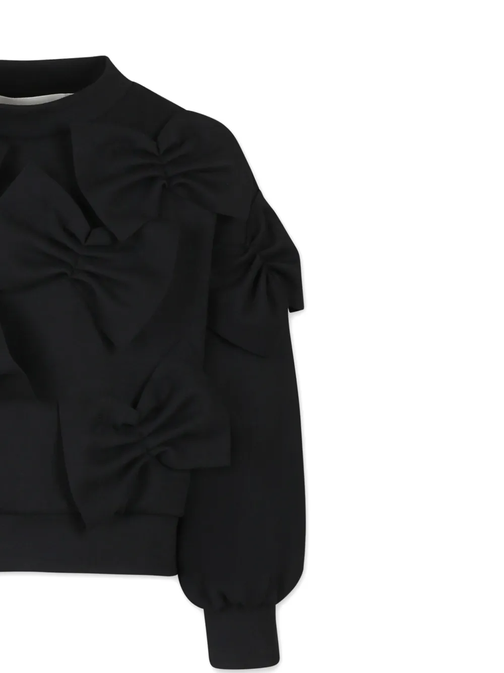 Simonetta Bow-embellished Sweatshirt In Black