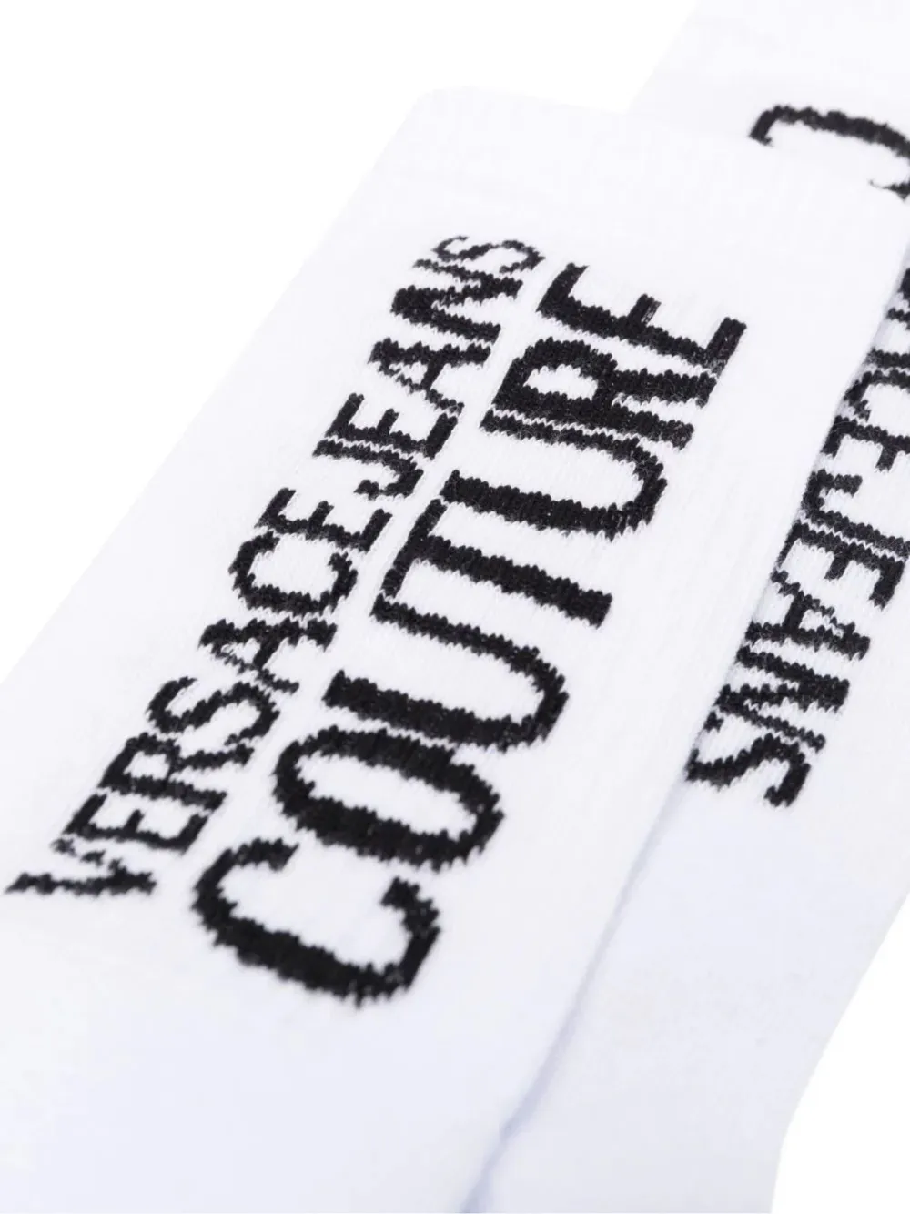 Versace Jeans Couture Sokken met logo jacquard Wit
