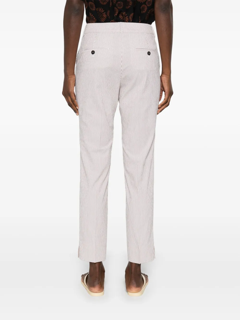 Peserico Gestreepte broek Beige