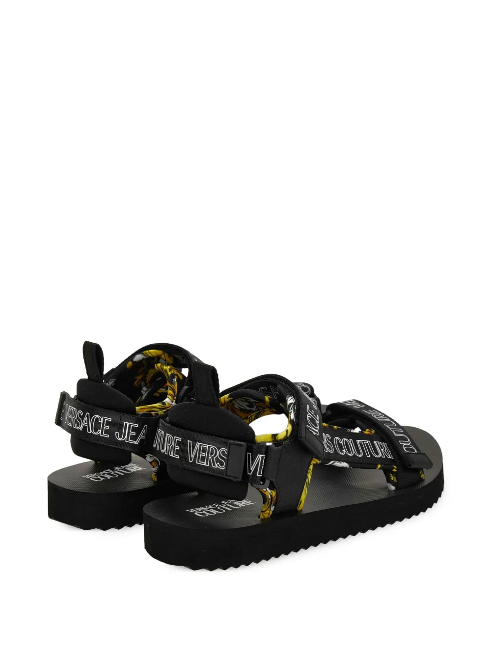 Versace Jeans Couture Barocco-print sandals Black