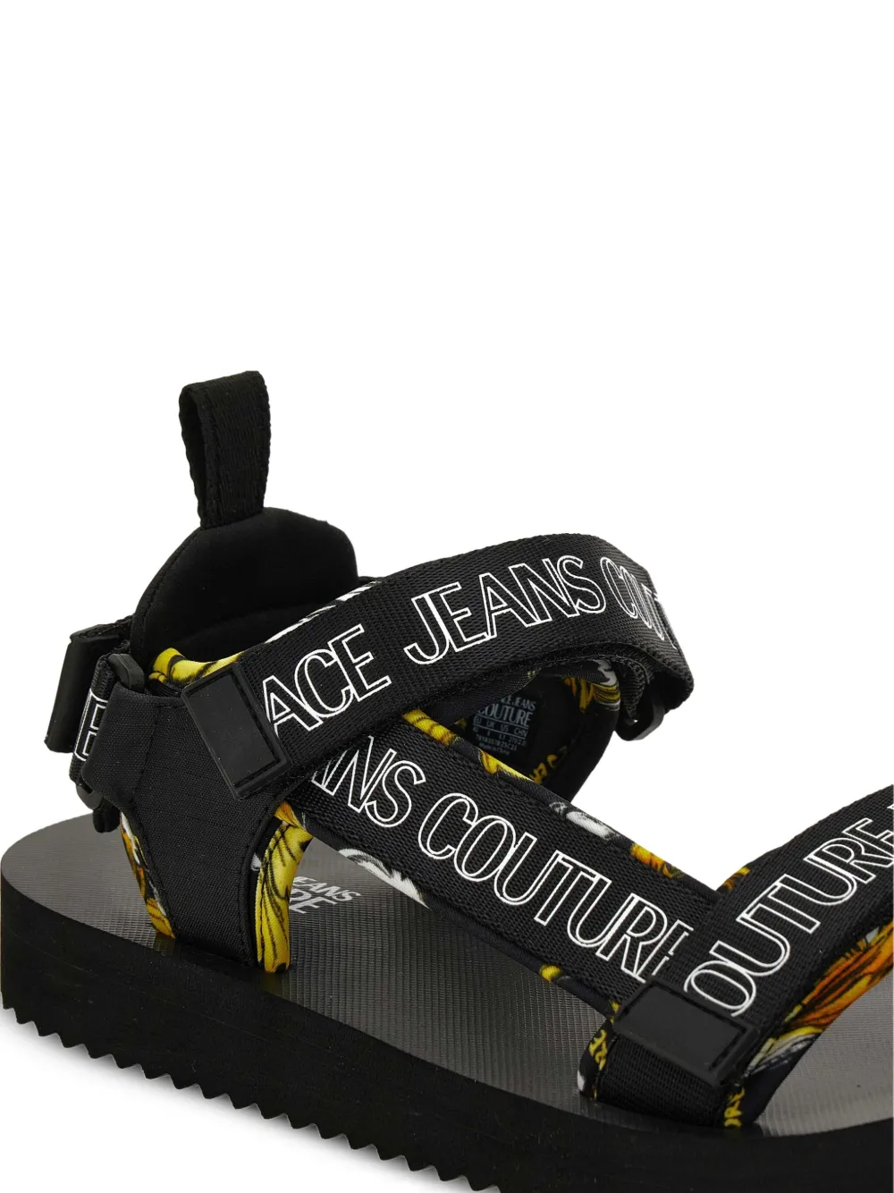 Versace Jeans Couture Barocco-print sandals Black