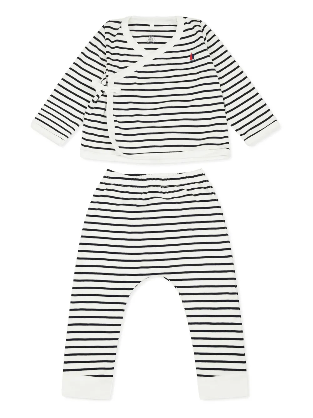 Petit Bateau Conjunto com calça de algodão listrada | Conjunto De Calças | Image 2