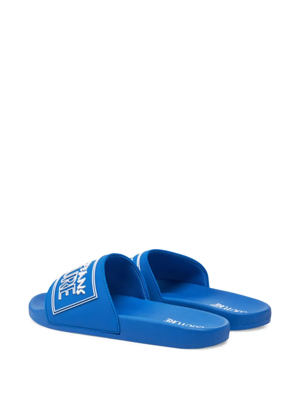 Versace Jeans Couture logo-embossed slides Blue
