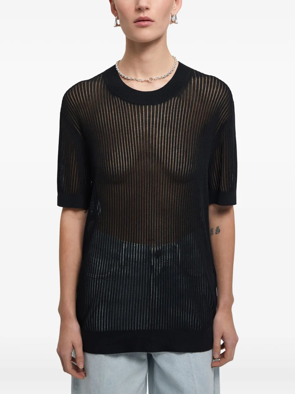 AERON Top met mesh Zwart
