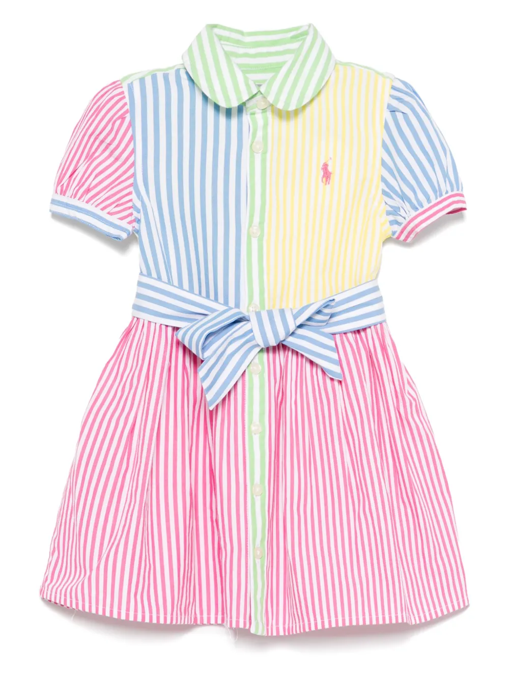 POLO RALPH LAUREN KIDS ストライプ ワンピース - ブルー POLO RALPH LAUREN KIDS ストライプ ワンピース - ブルー