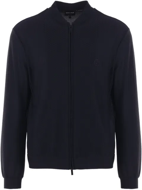 Giorgio Armani waffle-knit cardigan