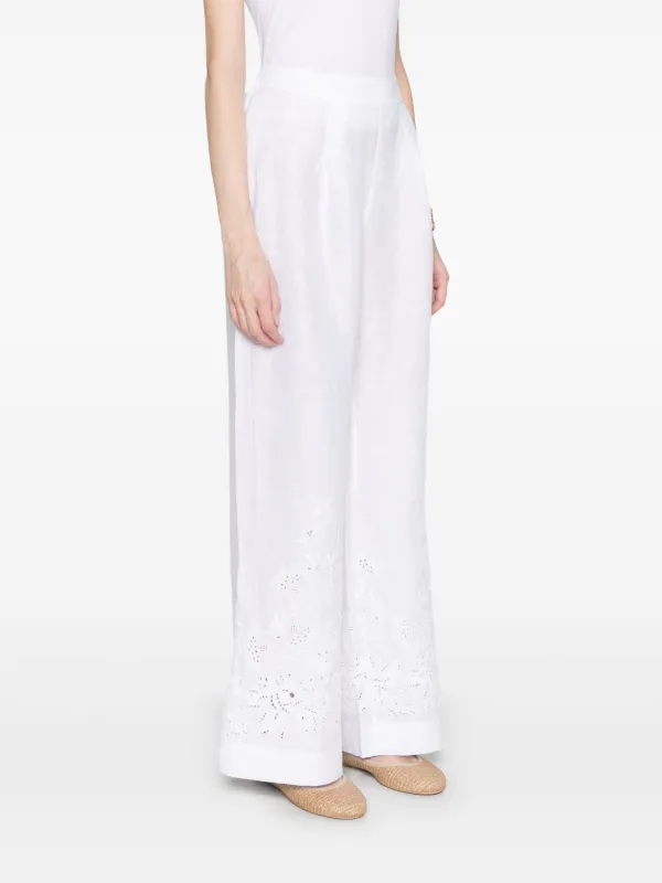 Ermanno Scervino Embroidered Trousers | White | FARFETCH