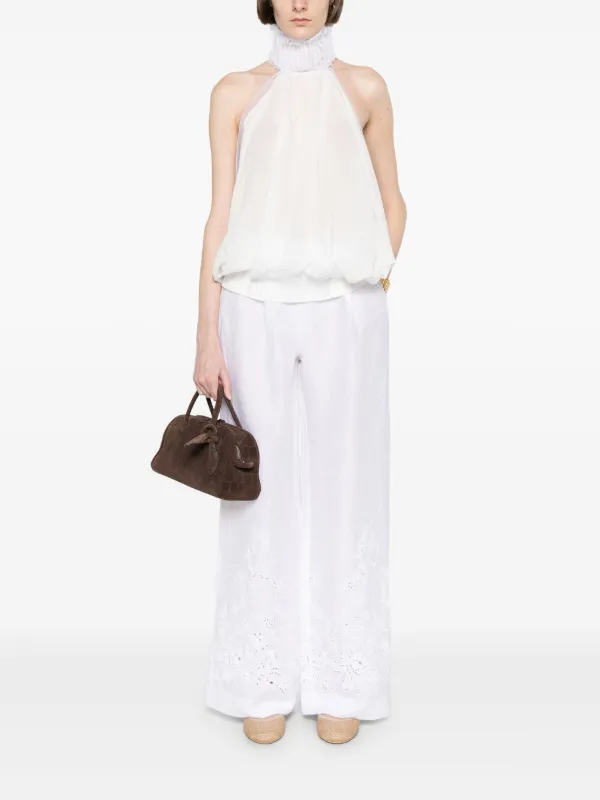 パンツ ERMANNO SCERVINO Ermanno Scervino Wide Leg Pants Ermanno Scervino Trousers – Clean Structured Tailoring
