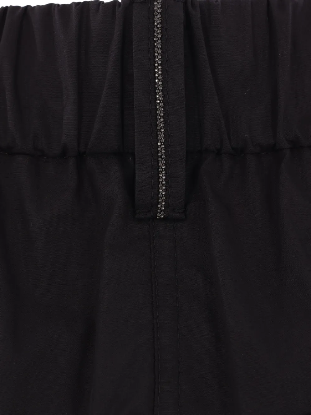 Brunello Cucinelli Popeline broek met Monili-ketting Zwart