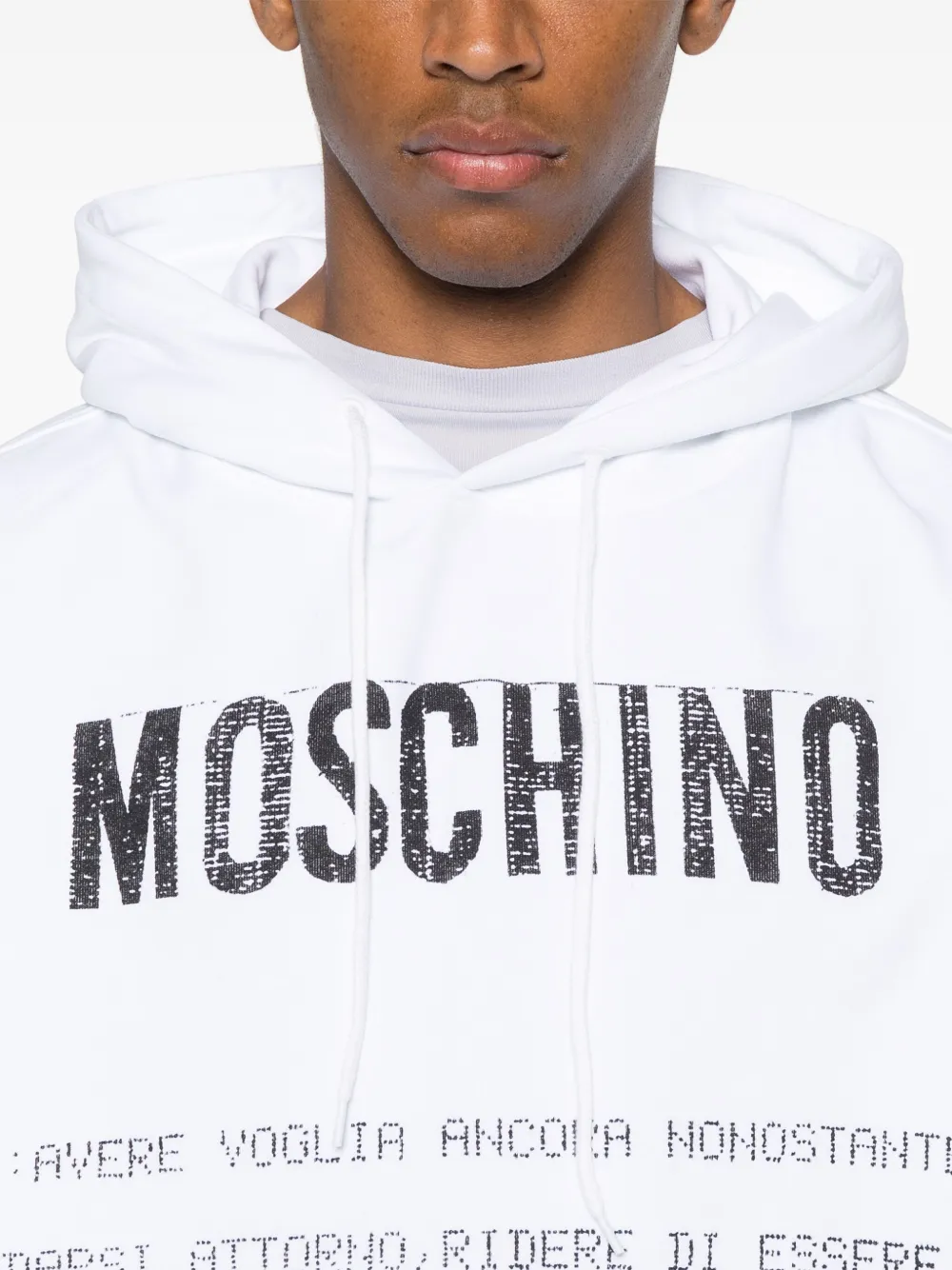 Moschino Hoodie met tekst Wit