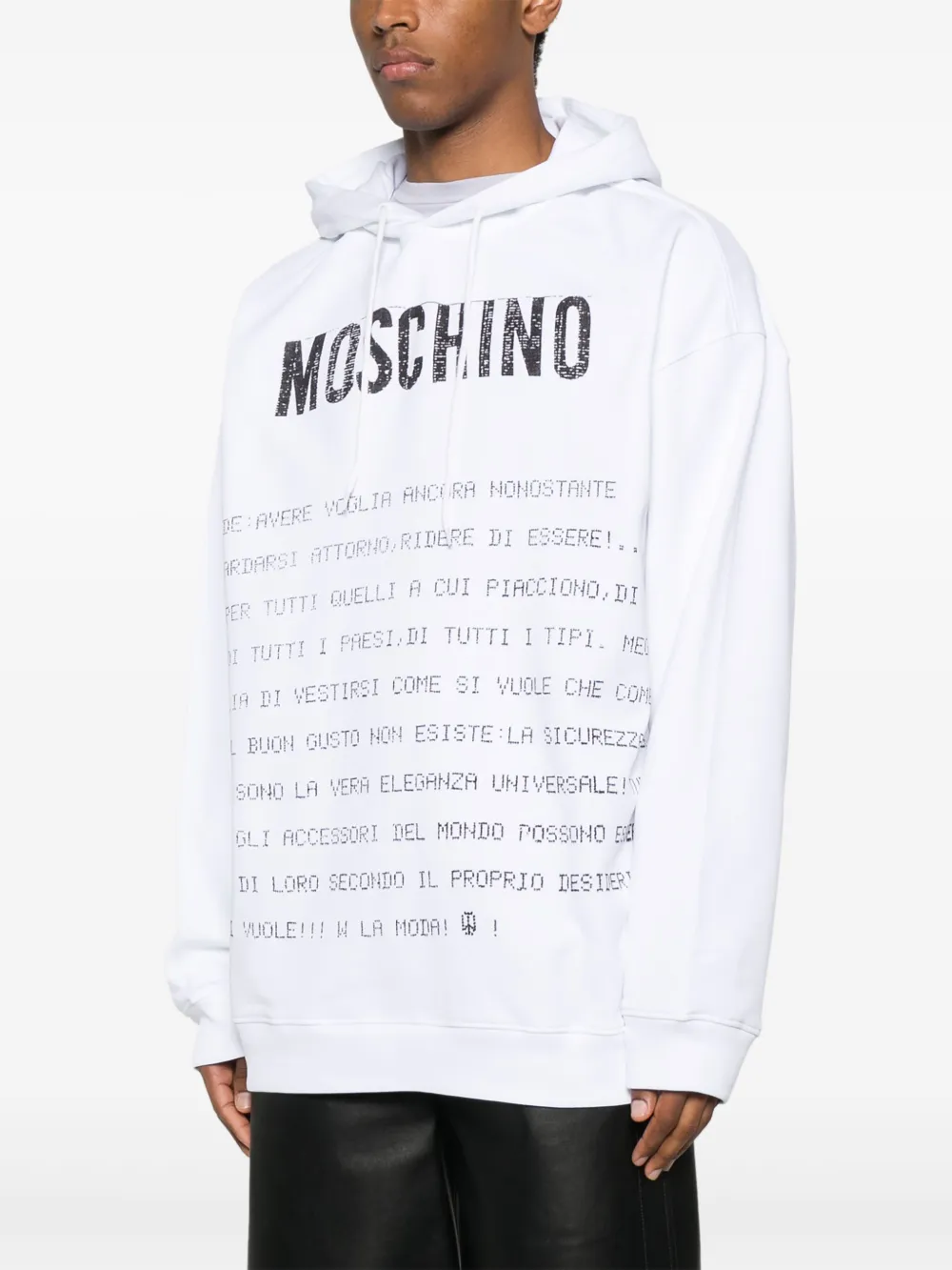 Moschino Hoodie met tekst Wit