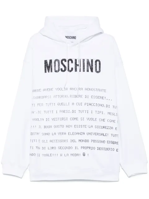 Moschino hoodie con texto estampado