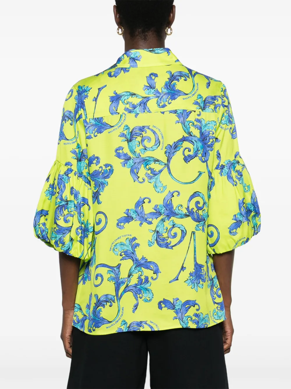 Shop Versace Jeans Couture Barroco-print Shirt In Green