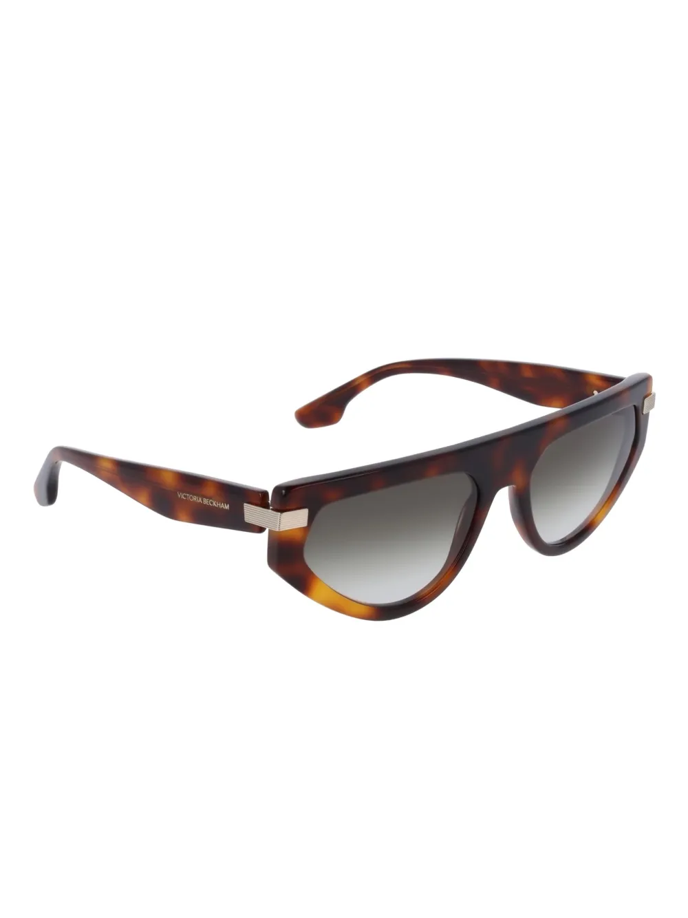Victoria Beckham Eyewear Zonnebril met schildpadschild-design en geometrisch montuur - Bruin