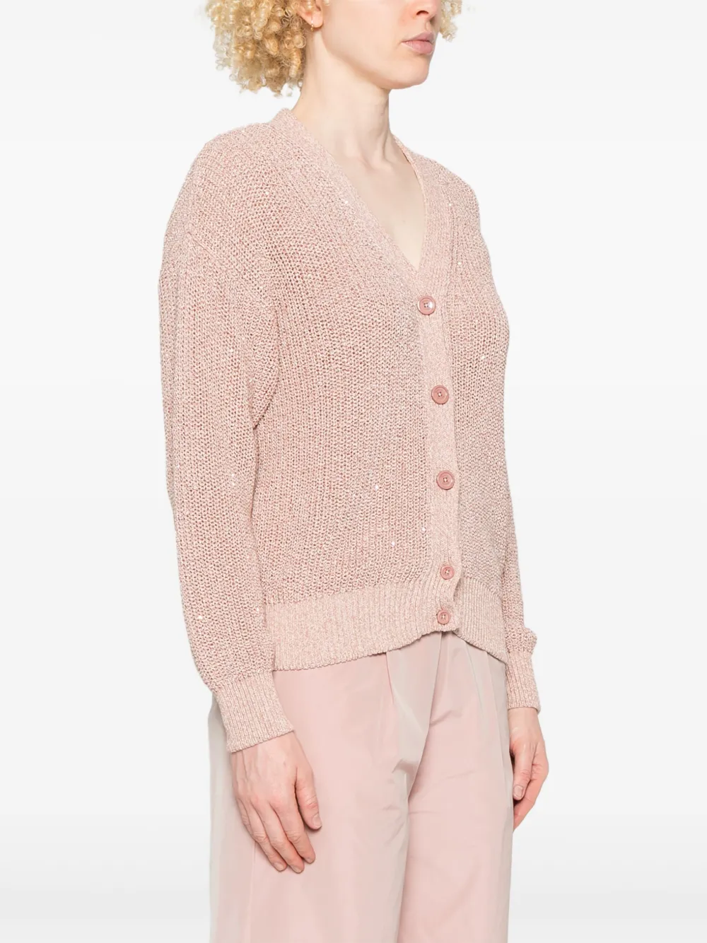 Herno Vest met pailletten Roze