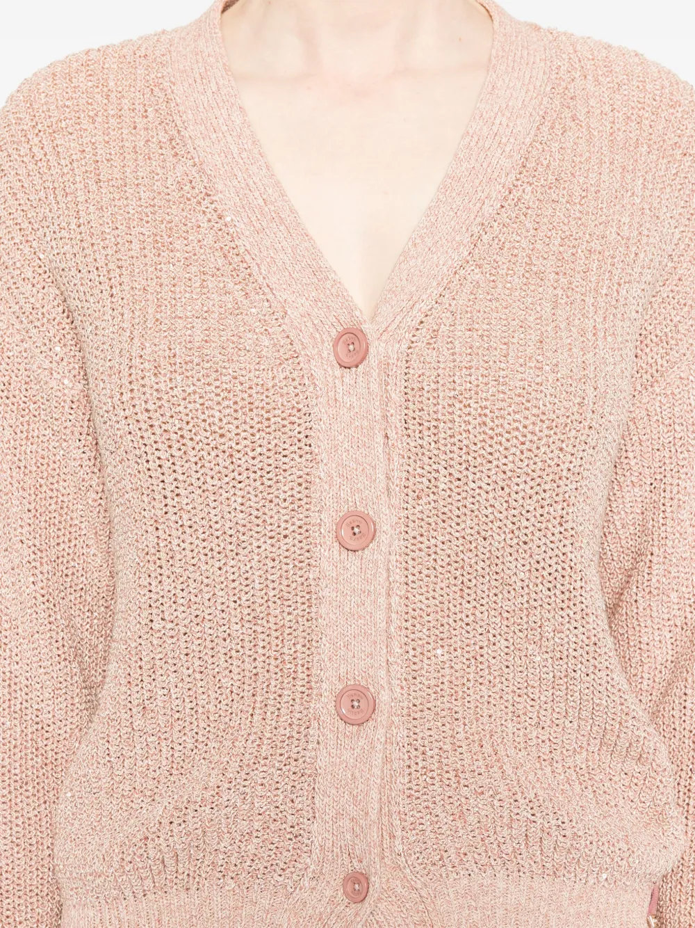 Herno Vest met pailletten Roze