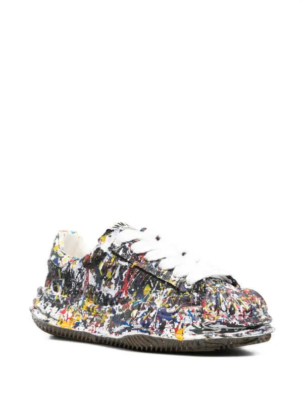 Maison MIHARA YASUHIRO paint-splatter Sneakers | Black