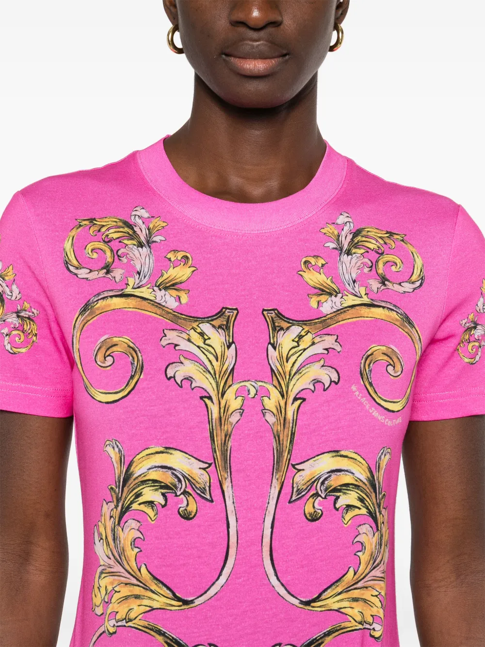 Versace Jeans Couture T-shirt met Barroco-print Roze