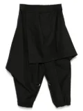 SONGZIO asymmetric-drape trousers - Black