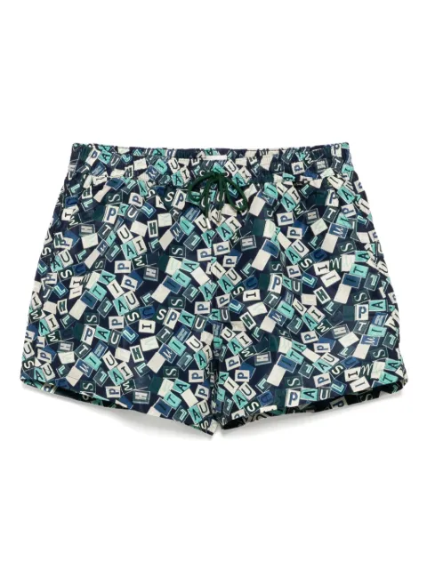 Paul Smith shorts de playa con logo estampado