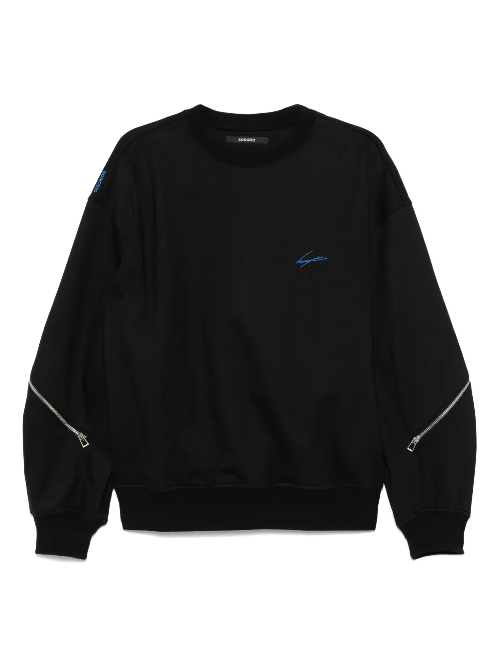 mirror-embroidered crewneck sweatshirt