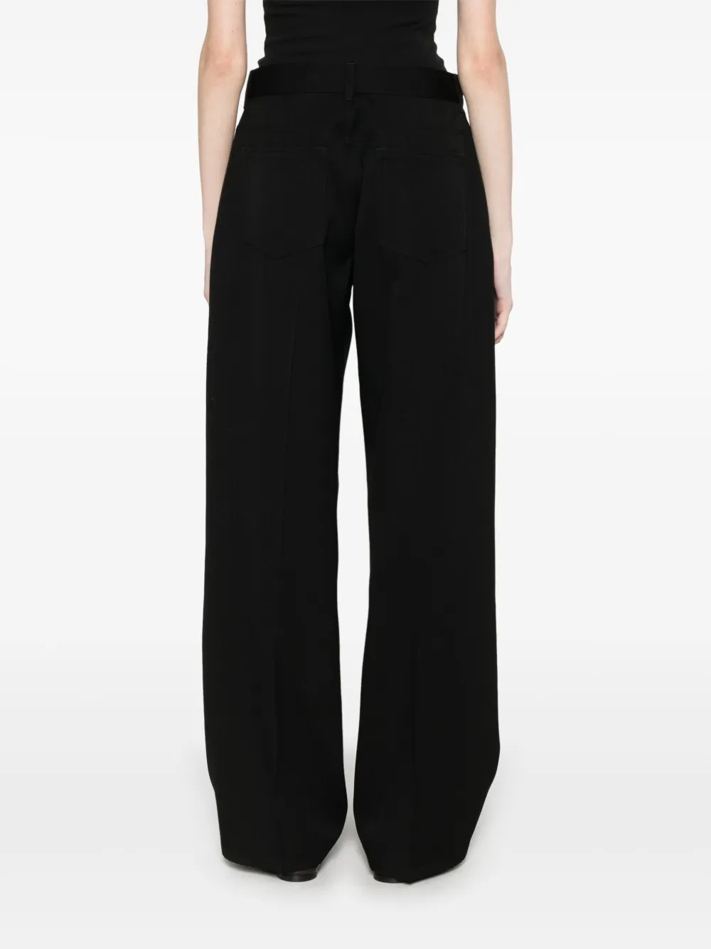 Jil Sander Broek van scheerwol Zwart