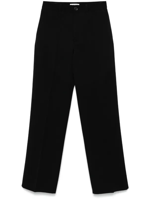 Jil Sander Virgin-wool Gabardine Trousers in Black