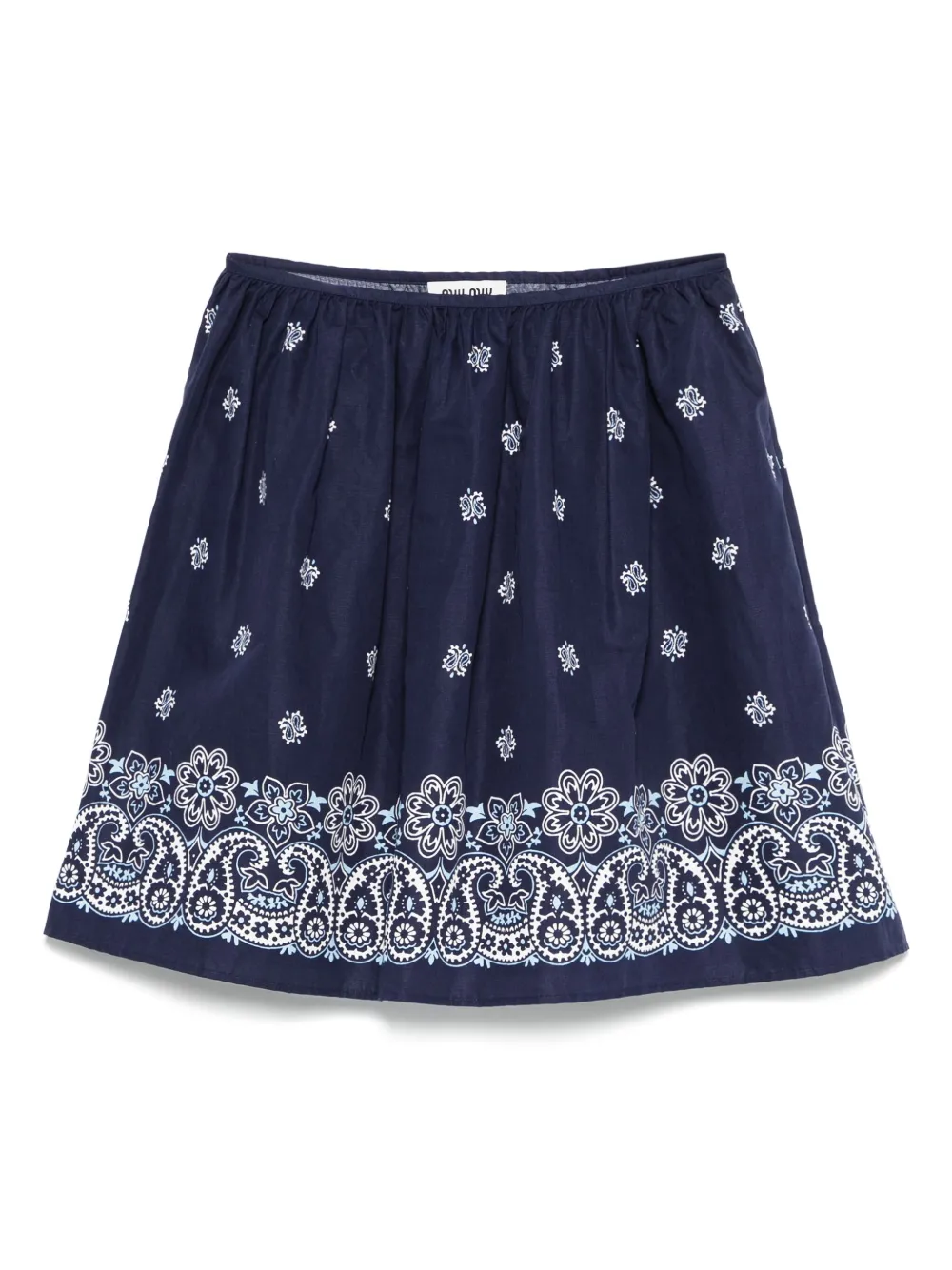 Miu Miu bandana-print midi skirt | Blue | Image 1