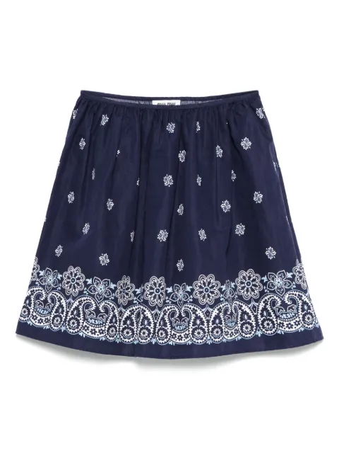 Miu Miu bandana-print midi skirt