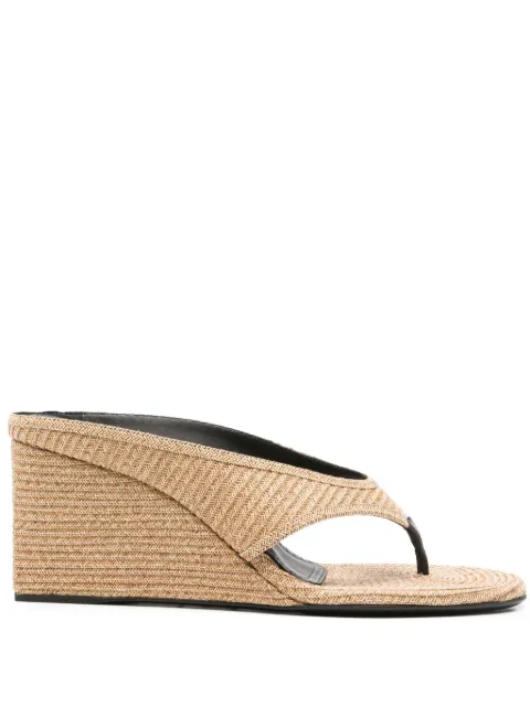 Alaïa 75mm leather wedge sandals