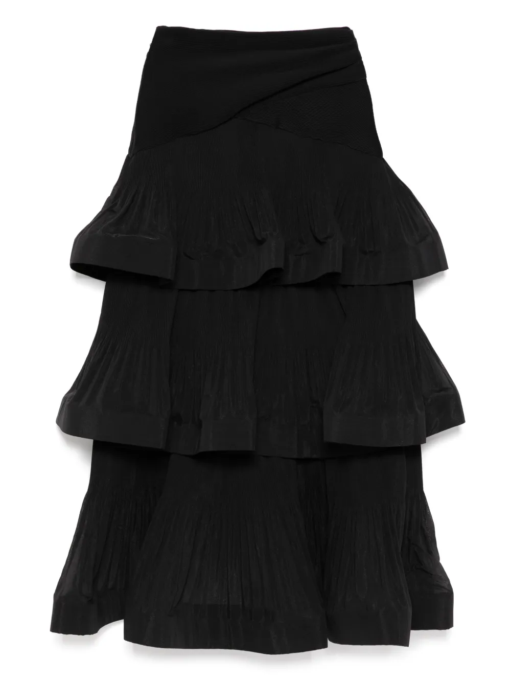 ZIMMERMANN tiered pleated skirt | Black | Image 1