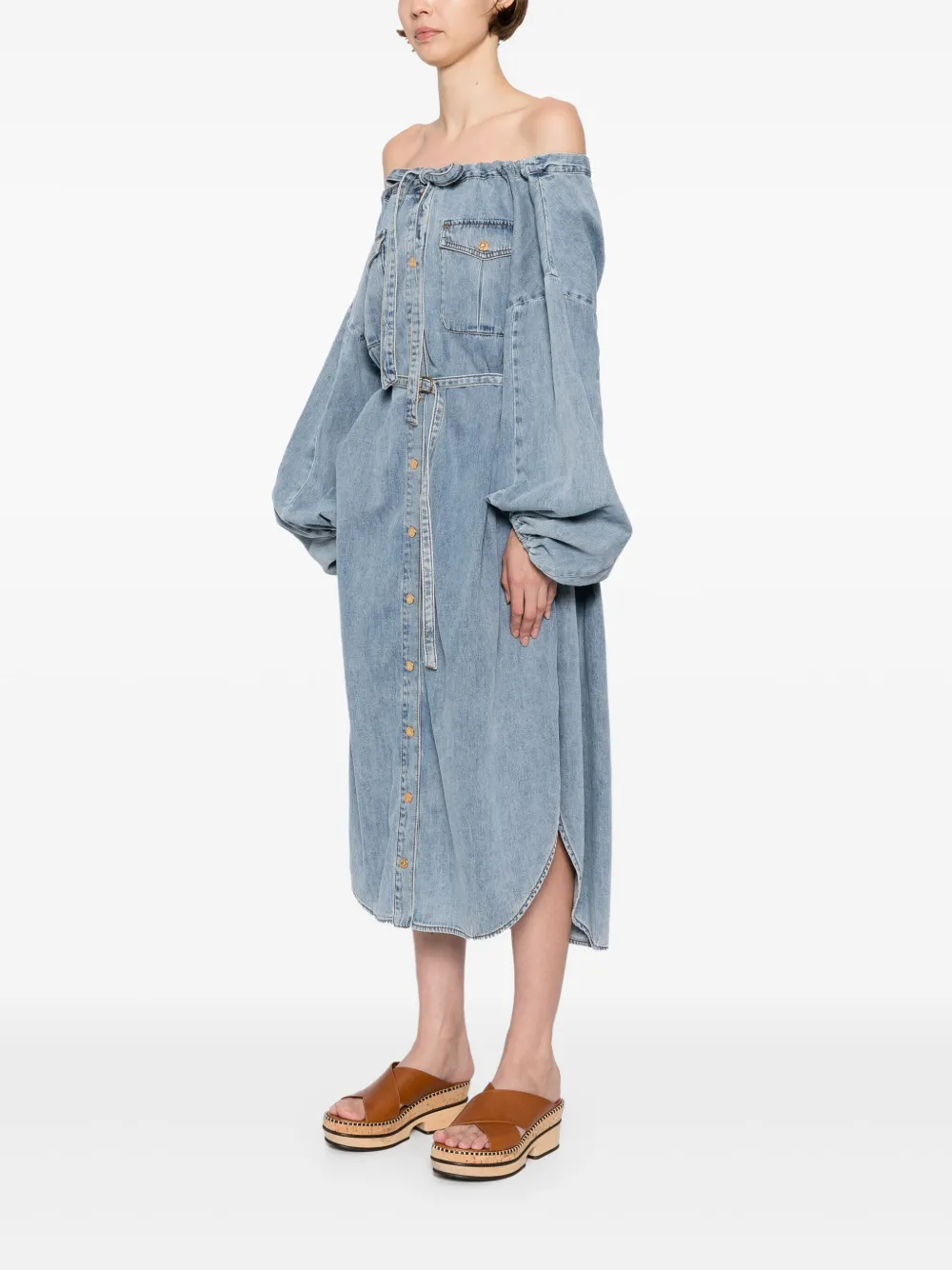 ZIMMERMANN Denim midi-tuniek Blauw