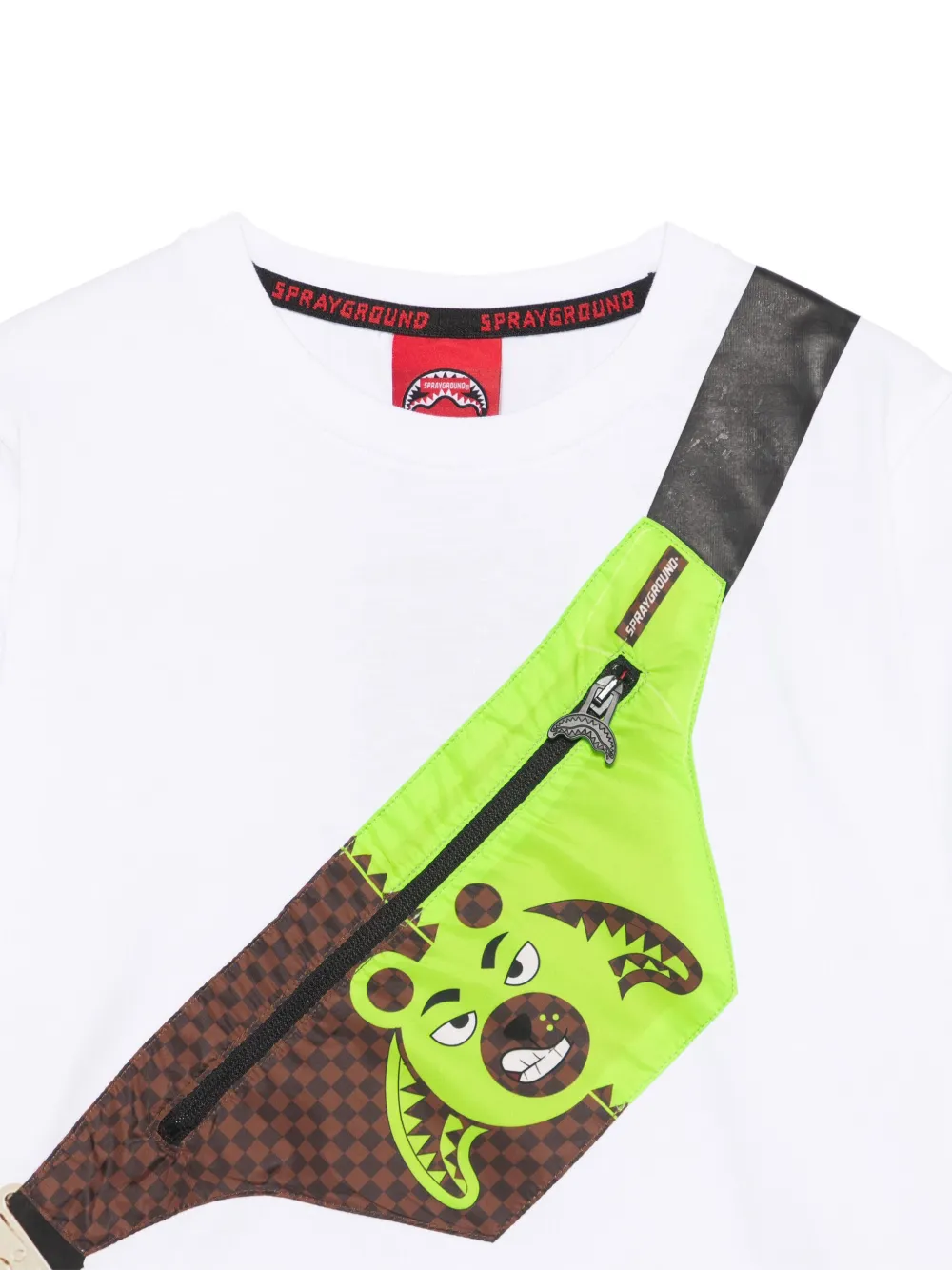 sprayground kid Crossbody Money Bear T-shirt Wit