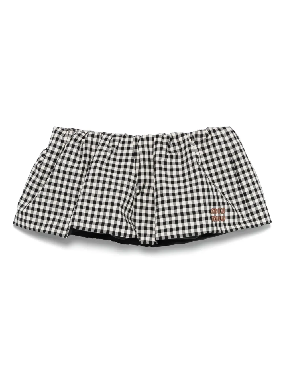 Miu Miu Karierter Minirock | Weiß | Image 1