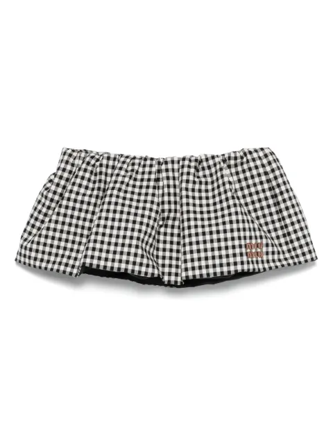 Miu Miu checked mini skirt