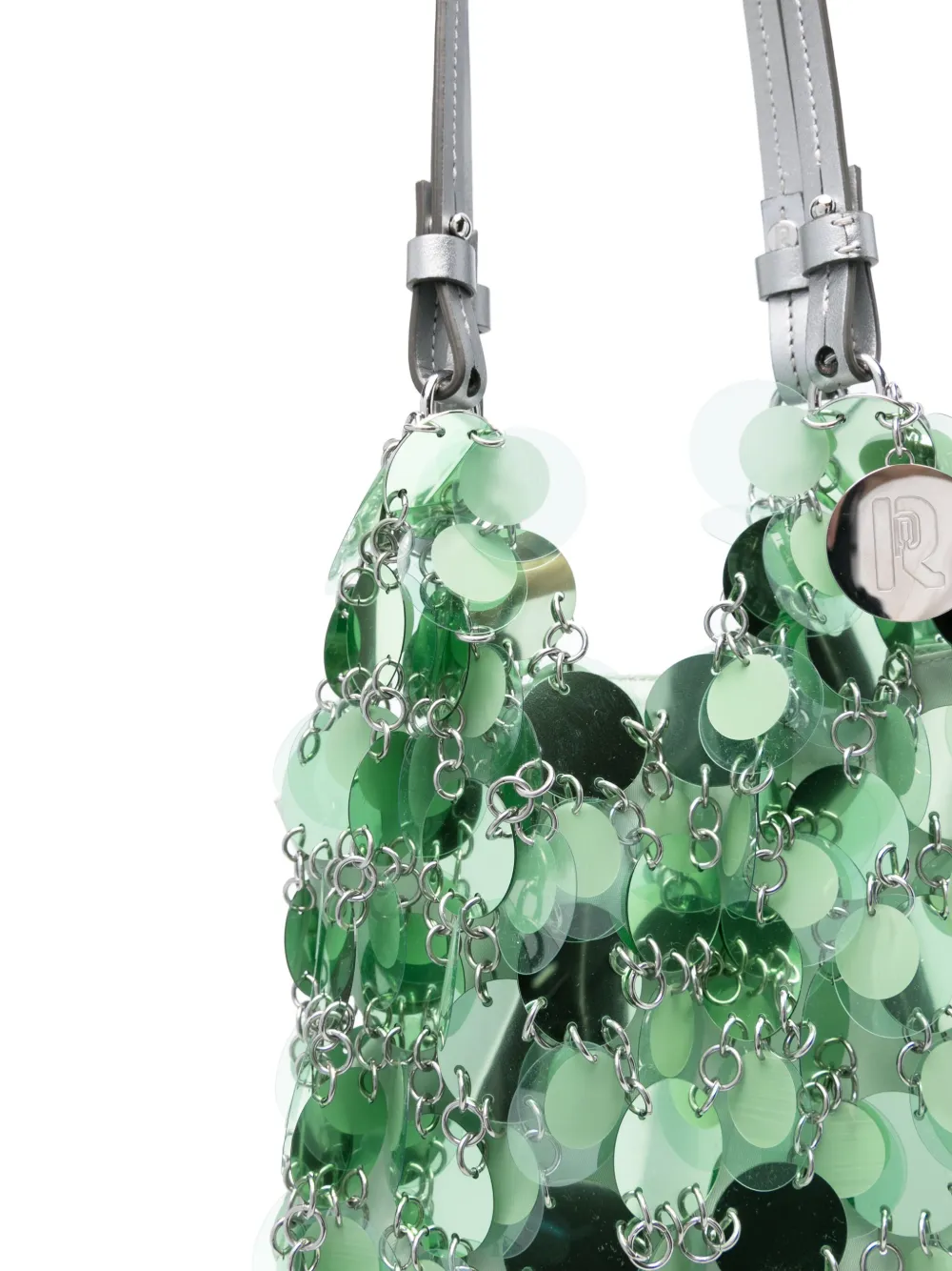 Rabanne Sparkle Discs schoudertas Groen