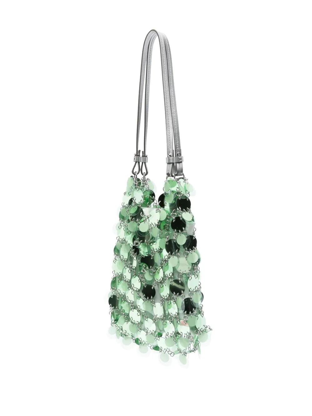Rabanne Sparkle Discs schoudertas Groen