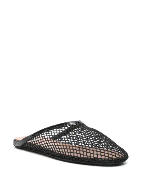 Alaïa leather flat mules