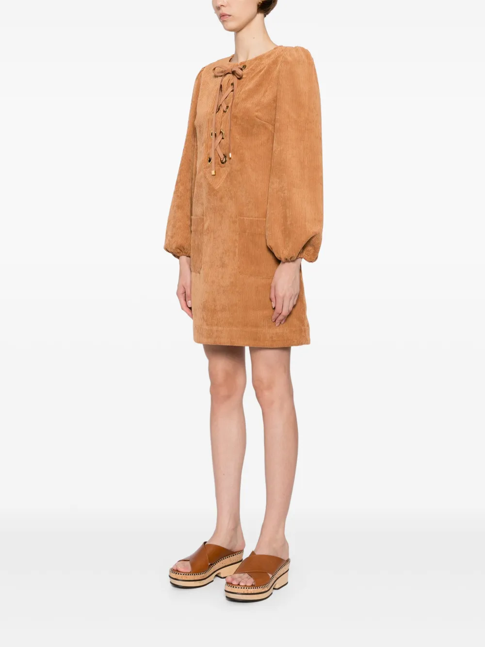 ZIMMERMANN Illuminate jurk met koord Bruin
