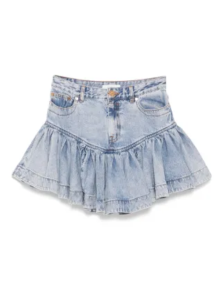 【Zimmermann】CRUSH DENIM FRILL MINI SKIRT デニム フリルミニ Crush Denim Frill Mini Skirt Night Sky Online | Zimmermann