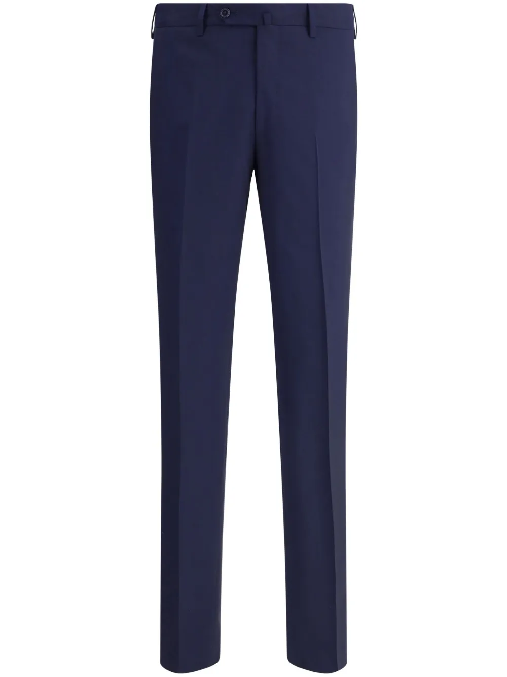 virgin wool tapered-leg trousers