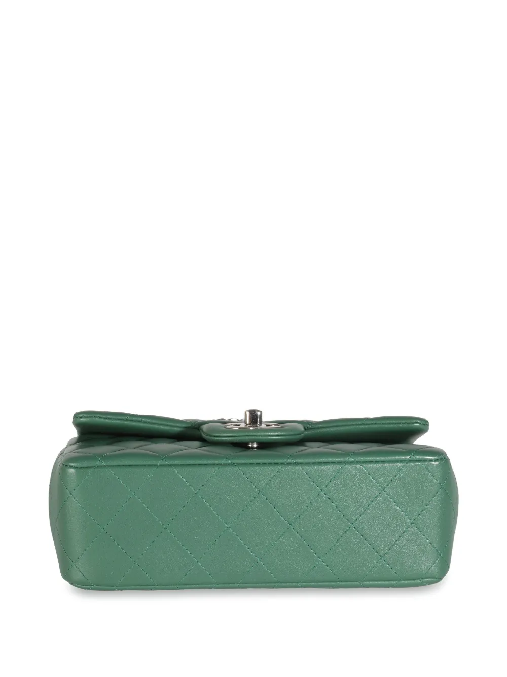 Pre-owned Chanel 2019 Mini Classic Flap Shoulder Bag In Green