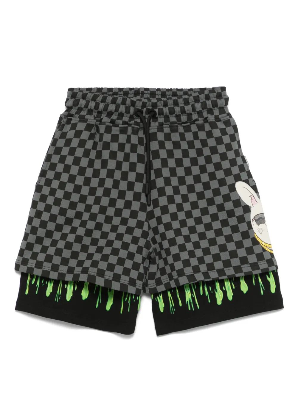 sprayground kid Splatter Bunny shorts | Black | Image 1