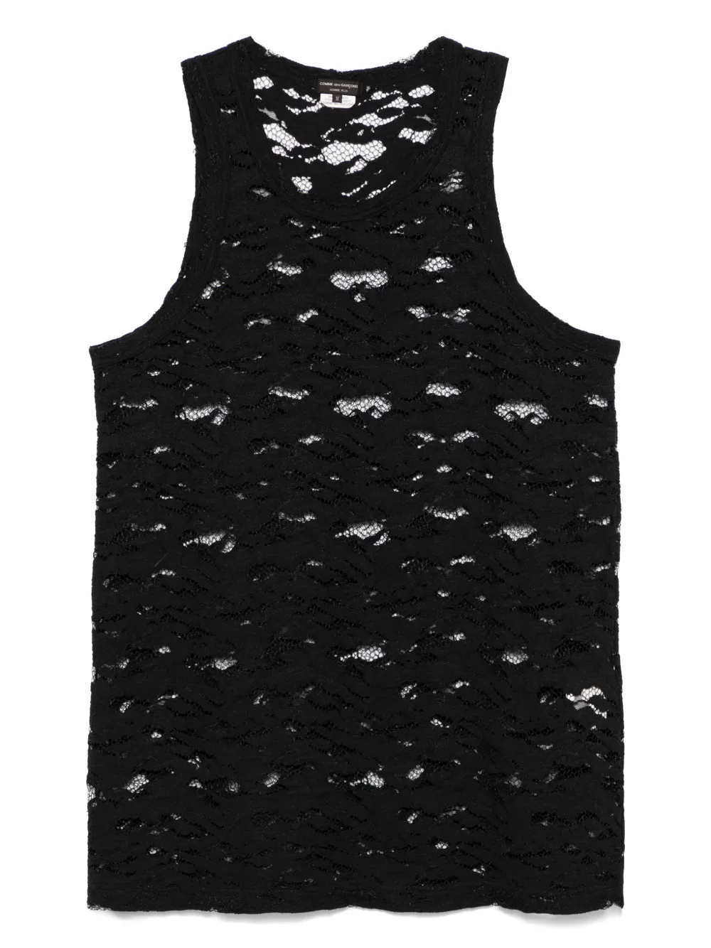 Comme des Garçons Homme Plus Tanktop van kant Zwart