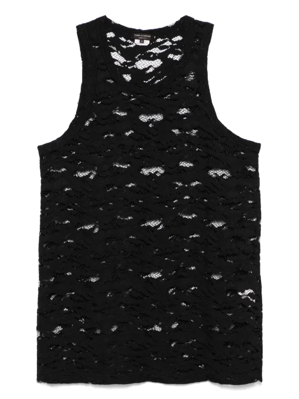 新品コムデギャルソンオムプリュス ボーニングタンクトップ ブラックM Comme Des Garçons Homme Plus レース タンクトップ | ブラック