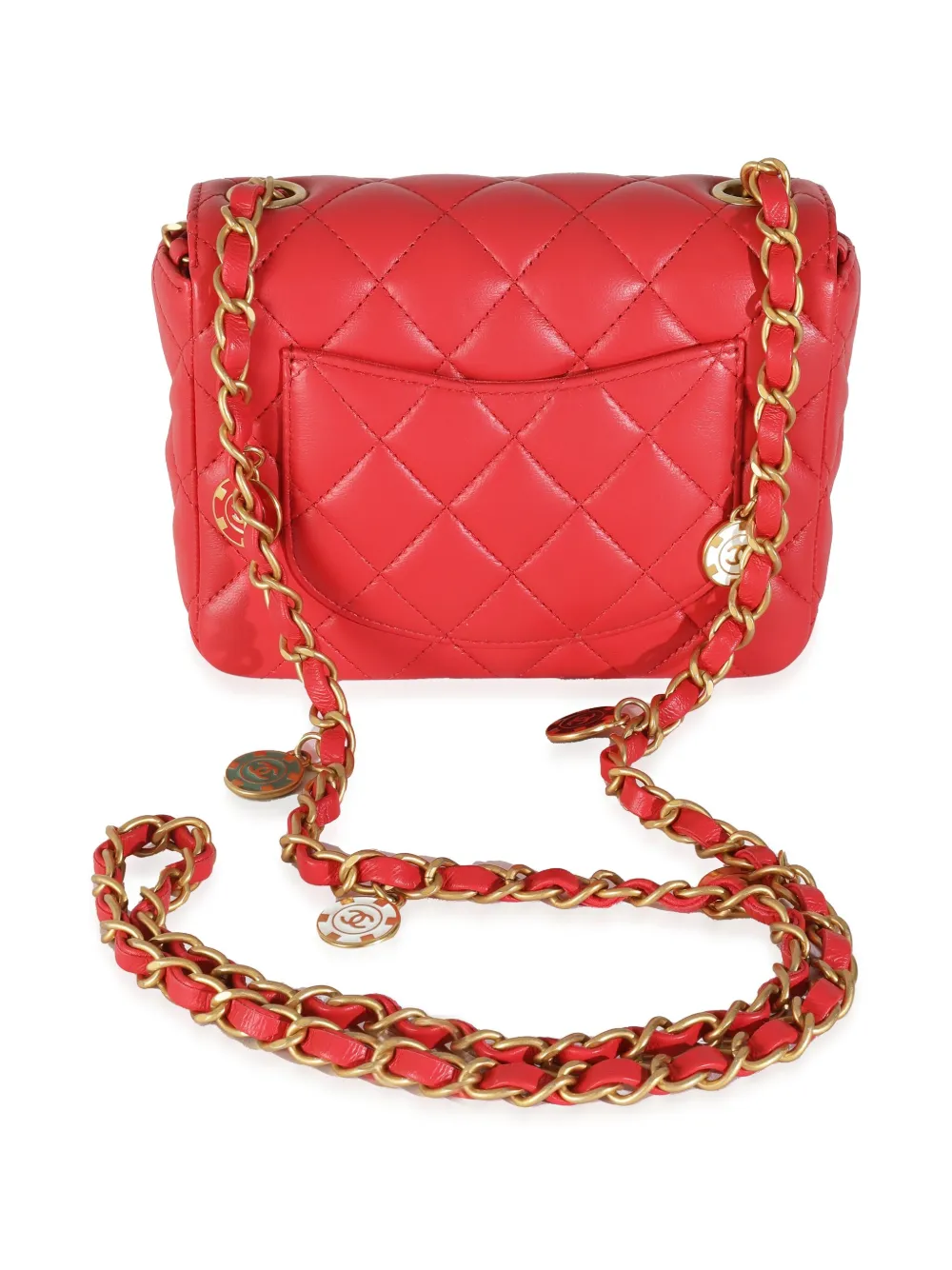 CHANEL Pre-Owned Classic Flap vierkante mini-shoudertas - Rood