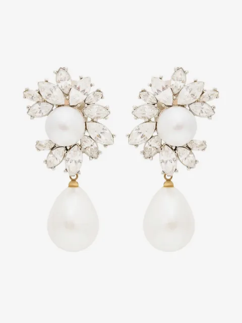 Kenneth Jay Lane pearl-detailing earrings 