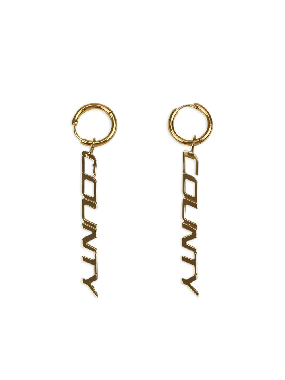 Marcelo Burlon County of Milan County pendant hoop earrings | Yellow | Image 1