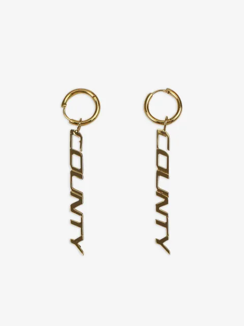 COUNTY OF MILAN County pendant hoop earrings