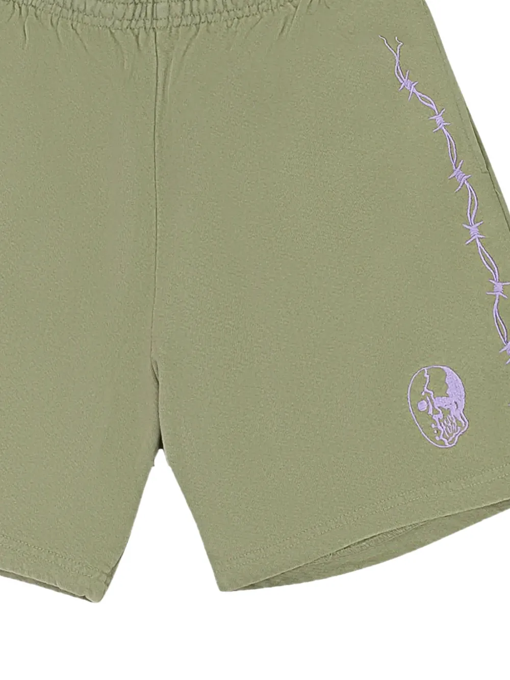 Warren Lotas Barbed Wire Hockey Mask Olive shorts - Groen